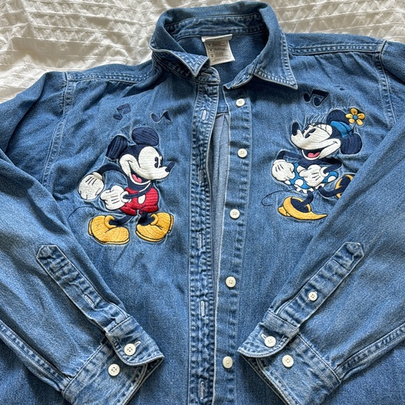 Disney Store Vintage Mickey Minnie Jean Shirt - Picture 3 of 6